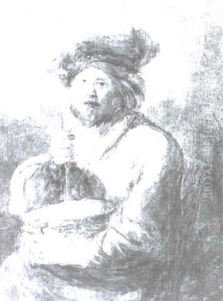 A Baker Mixing Bread - view 1