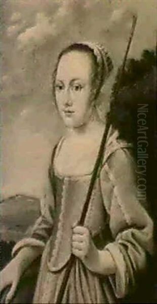 Portrait Of A Young Lady As A Shepherdess - view 1