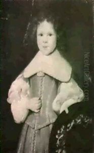 Portrait Of A Boy Holding A Elaborately Trimmed Hat Portrait Of A Boy Holding A Elaborately Trimmed Hat