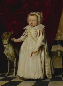 Portrait Of A Young Boy And Dog In A Landscape by Jacob Gerritsz Cuyp