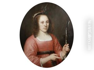 Portrait Of A Lady, Half-length, In The Guise Of A Shepherdess by Jacob Gerritsz Cuyp