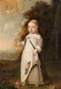 Bildnis Eines Kindes Mit Einer Blume by Jacob Gerritsz Cuyp