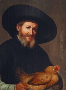 Portrait Of A Gentleman With Chicken