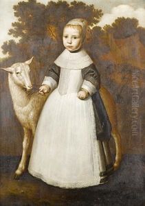 Portrait Of A Young Girl In A Grey Dress by Jacob Gerritsz Cuyp