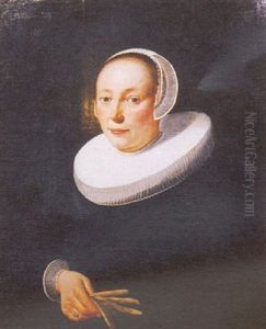 Portrait De Femme A La Collerette, Une Paire De Gants Dans Sa Main Droite Portrait De Femme A La Collerette, Une Paire De Gants Dans Sa Main Droite