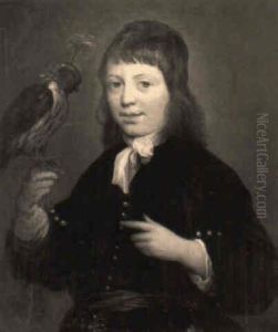 A Young Falconer In Dark Costume With Lace Chemise by Jacob Gerritsz Cuyp