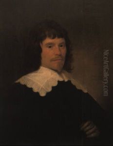 Portrait Of A Man, Half-length, Wearing Black With A White Lace Collar Portrait Of A Man, Half-length, Wearing Black With A White Lace Collar
