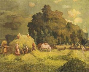 The Hay Harvest by Alfons De Cuyper