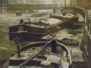 Ghent Under Snow by Alfons De Cuyper