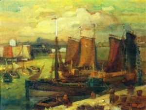 Havengezicht by Alfons De Cuyper