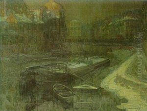 Ghent In Winter by Alfons De Cuyper