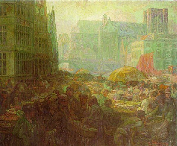 A Fruitmarket In Ghent - view 1