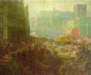 A Fruitmarket In Ghent by Alfons De Cuyper