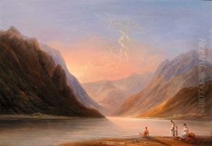 Baignade Au Bord D'un Lac De Montagne, 1829 by Casimir de Cypierre