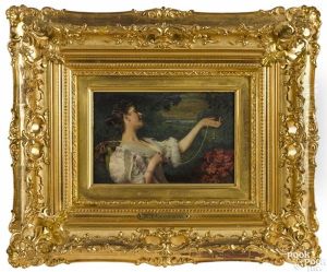 Young Woman With A Pearl Necklace by Wladislaw Czachorski