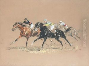 Les Courses by Louis Ferdinand Antoni