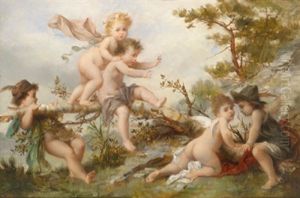 Tanzende Und Spielende Putti by Emil Czech