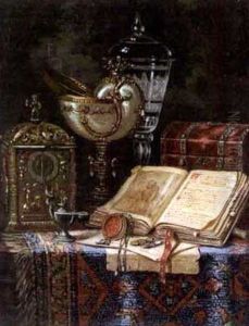 Stilleben Mit Nautilusbecher Und Glaspokal
