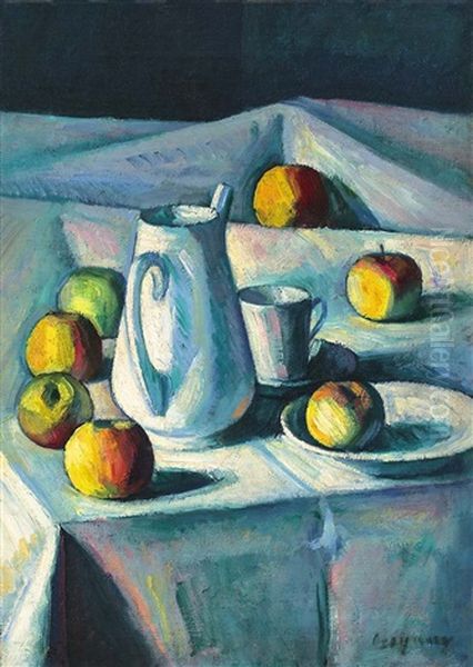 White Still Life (still Life With Apples) - view 1