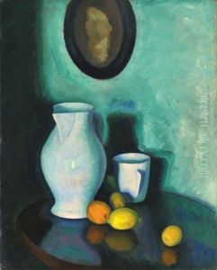 Still Life With A White Jar by Dezsoe Czigany