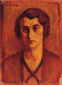 Female Portrait by Dezsoe Czigany