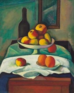 Csendelet Almakkal, Narancsokkal - Still-life Of Apples And Oranges by Dezsoe Czigany