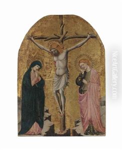 The Crucifixion With The Virgin And Saint John The Evangelist by Bitino da Faenza