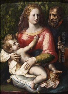Madonna And Child by Girolamo Siciolante Da Sermoneta