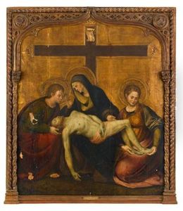 The Pieta With Saint John The Evangelist And Mary Magdalene by Leonardo Da Vinci