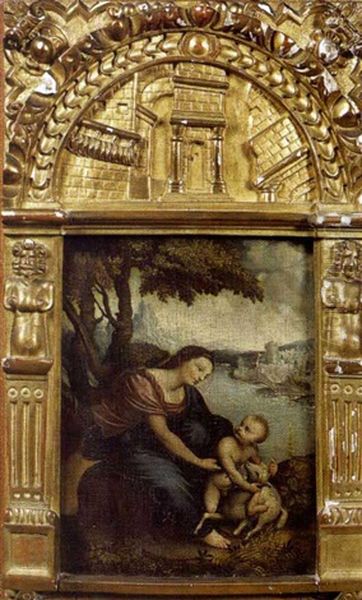 Vierge A L'enfant Devant Un Paysage - view 1