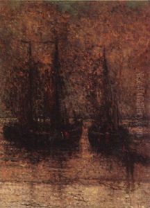 Bomschuiten Op Het Strand by Henri Van Daalhoff