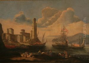 Veduta Antica Del Porto Di Livorno