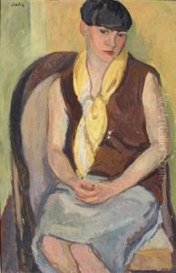 Portrait D'yvonne Chevalier Au Fauteuil Portrait D'yvonne Chevalier Au Fauteuil