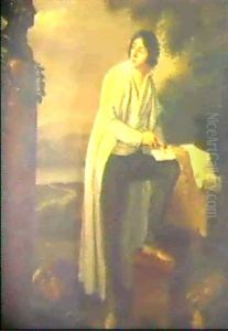 Portrait En Pied D'un Juriste Dans                          Un Paysage; Portrait De Sa Femme Et De Ses Enfants (2)