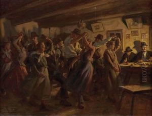Bauerlicher Tanzabend by Wilhelm Dachauer