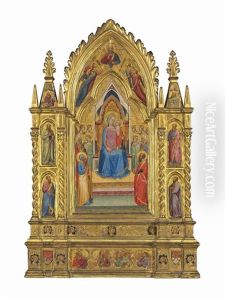 The Madonna And Child Enthroned With Saints by Bernardo Daddi