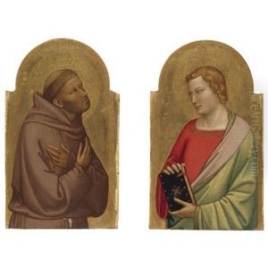 St. John The Evangelist (+ St. Francis; Pair) by Bernardo Daddi