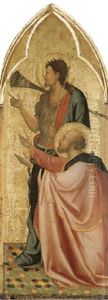 Saint Paul (?) And Saint John The Baptist by Bernardo Daddi