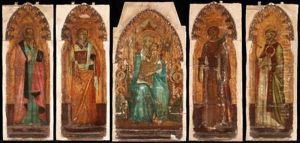 The Madonna And Child Enthroned With Angels (+ 4 Others, Lrgr; Set Of 5) by Bernardo Daddi