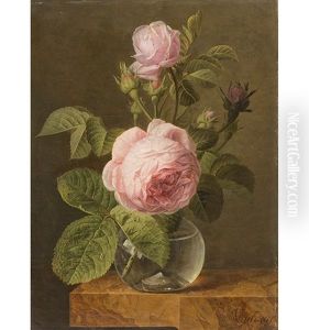 Stillleben Mit Rosen by Jan Frans Van Dael