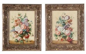 Floral Still Lifes (pair Of Works) by Jan Frans Van Dael