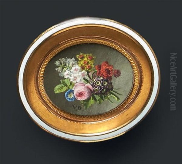 Bouquet De Fleurs Au Naturel, Une Pivoine, Des Narcisses, Des Pois De Senteur Et Mina Lobata - view 1