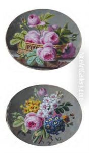 Panier De Roses (+ Bouquet De Fleurs; Pair) by Jan Frans Van Dael