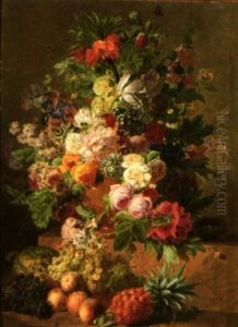 Bouquet De Fleurs Et Fruits