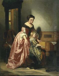 The Piano Lesson by Casimir Van Den Daele