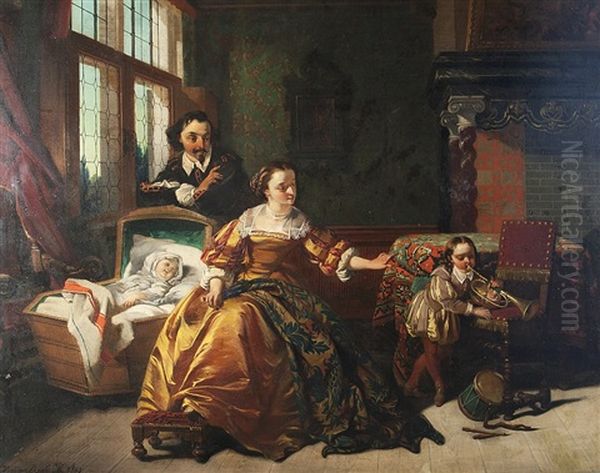 Familie In Hofischem Interieur - view 1