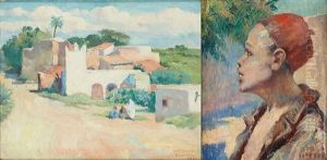 Mosquee A Bouzarea; Mon Boy A Biskra (2 Works) by Antoine Daens