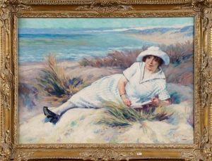 Elegante Allongee Dans Les Dunes by Antoine Daens