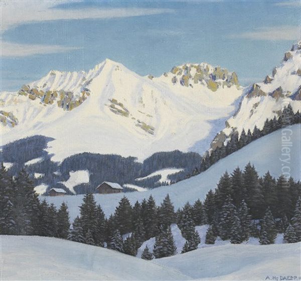 Verschneite Berglandschaft - view 1