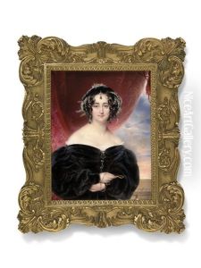 Katharina Friederike Wilhelmine Benigna, Princess Of Courland, And Sovereign Duchess Of Sagan, In Black Dress, Holding An Eye Glass Katharina Friederike Wilhelmine Benigna, Princess Of Courland, And Sovereign Duchess Of Sagan, In Black Dress, Holding An Eye Glass